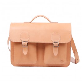 Leather satchel / shoulder bag organic leather 4/156 U