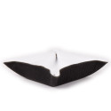 Storage bowl of leather- black/white