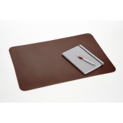 Desk pad genuine leather brown