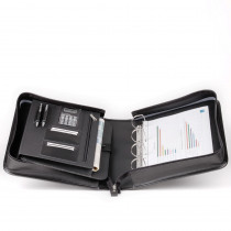 Leather presentation folder for laptop / ring binder made ​​of cowhide 4329