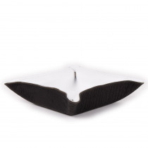 Storage bowl of leather- black/white