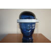 Storage bowl of leather- black/white
