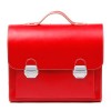 Red leather school bag / beginners satchel from cowhide 3/187 RA-19