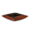 Storage bowl of leather-cognac/brown
